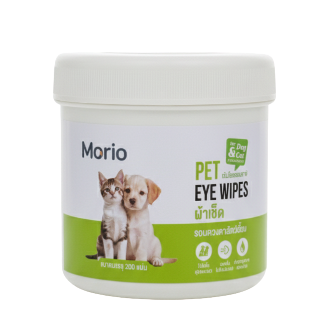 ผ้าเช็ดทำความสะอาดสัตว์เลี้ยง Morio pet eye wipes